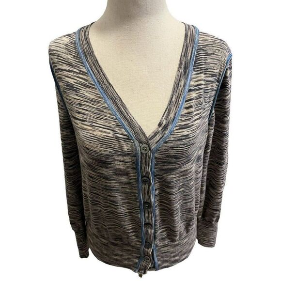 Sundance Slice Of Sky Space Dye Knit Button Down V-Neck Cardigan Size Medium - Picture 6 of 7